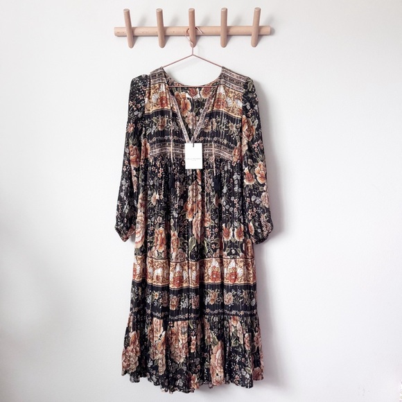 Spell and the Gypsy Mystic Boho Nightfall Midi Dress NWT - Picture 4 of 16